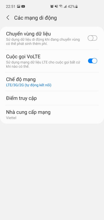 Cách bật chuyển vùng dữ liệu trên android 2
