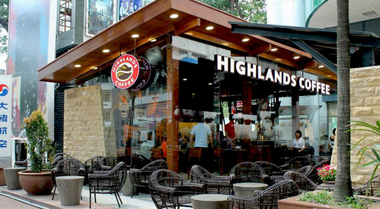 Cửa hàng highlands coffee