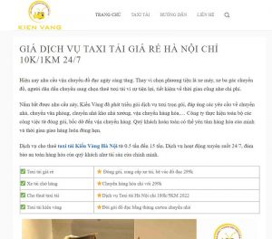 Mẫu bài viết quảng cáo dịch Taxi Hà Nội
