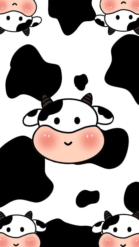 ảnh hình nền bò sữa cute